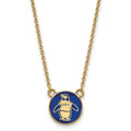 Sterling Silver Gold-plated LogoArt Theta Phi Alpha Sorority Symbol Small Color Enamel Pendant 18 inch Necklace