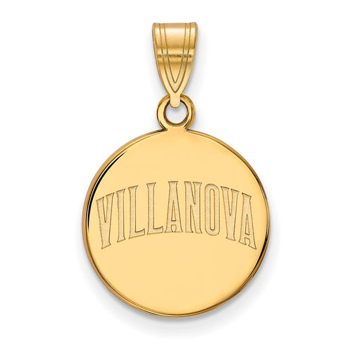 10k Gold LogoArt Villanova University Medium Disc Pendant