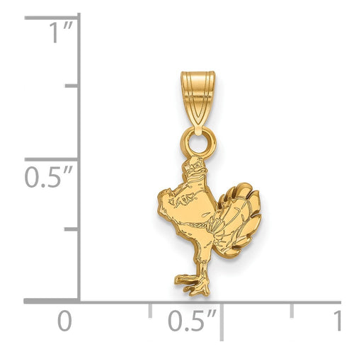 10k Gold LogoArt Virginia Tech HokieBird Small Pendant