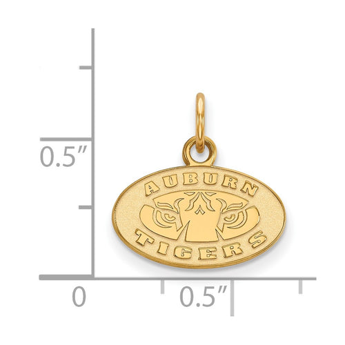 10k Gold LogoArt Auburn Tigers Extra Small Pendant