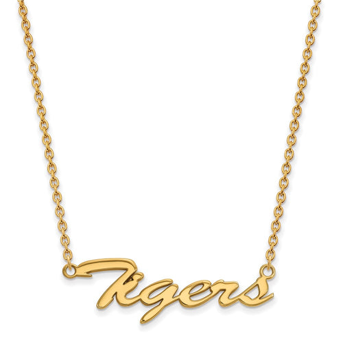 10k Gold LogoArt Clemson University Tigers Script 18 inch Necklace