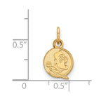10k Gold LogoArt Florida State University Seminole Extra Small Pendant