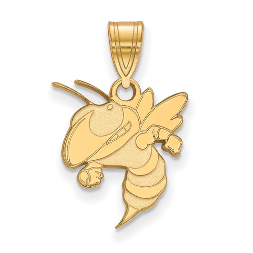 10k Gold LogoArt Georgia Institute of Technology Yellow Jacket Medium Pendant