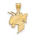 Sterling Silver Gold-plated LogoArt Georgia Institute of Technology Yellow Jacket Medium Pendant