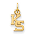 Sterling Silver Gold-plated LogoArt Kansas State University K-S Extra Small Pendant