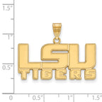 10k Gold LogoArt Louisiana State University L-S-U Tigers Medium Pendant