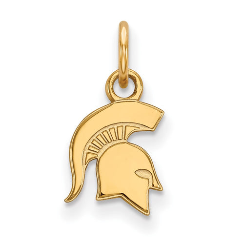 10k Gold LogoArt Michigan State University Spartan Extra Small Pendant