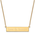 Sterling Silver Gold-plated LogoArt Miami University Ohio Small Bar 18 inch Necklace