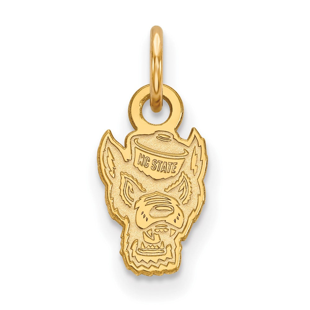 14k Gold LogoArt North Carolina State University Wolf Extra Small Pendant