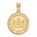 Sterling Silver Gold-plated LogoArt Penn State University Large Crest Pendant