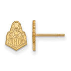 14k Gold LogoArt Purdue University Boilermakers Train Logo Extra Small Post Earrings