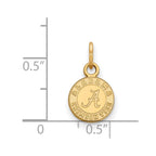 10k Gold LogoArt University of Alabama Crimson Tide Extra Small Disc Pendant
