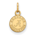 10k Gold LogoArt University of Alabama Crimson Tide Extra Small Disc Pendant