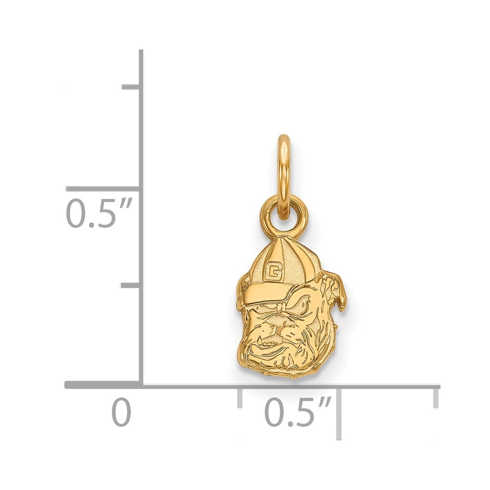 14k Gold LogoArt University of Georgia Bulldog Extra Small Pendant