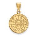 Sterling Silver Gold-plated LogoArt University of Nebraska Medium Crest Pendant