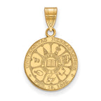 Sterling Silver Gold-plated LogoArt University of Nebraska Medium Crest Pendant