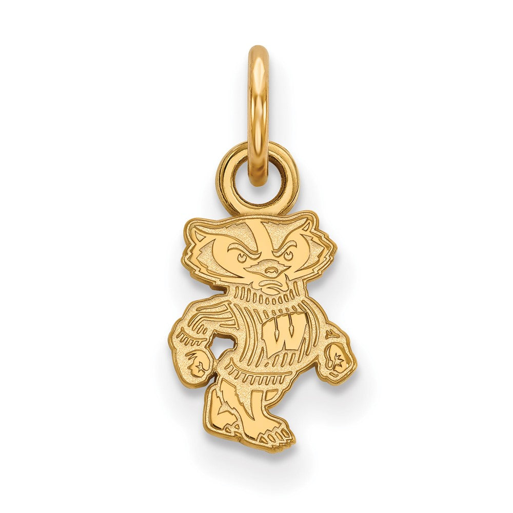 10k Gold LogoArt University of Wisconsin Badger Extra Small Pendant