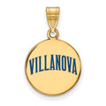 Sterling Silver Gold-plated LogoArt Villanova University Medium Enameled Disc Pendant