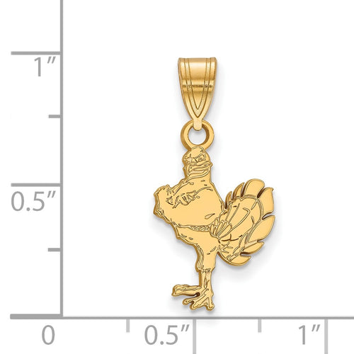 10k Gold LogoArt Virginia Tech HokieBird Medium Pendant