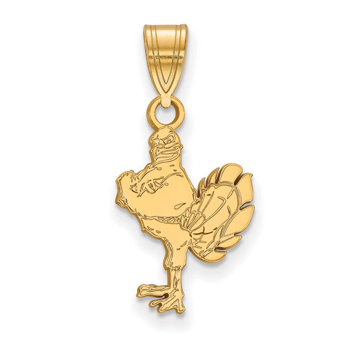 10k Gold LogoArt Virginia Tech HokieBird Medium Pendant