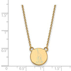 Sterling Silver Gold-plated LogoArt Alpha Epsilon Phi Sorority Symbol Extra Small Color Enamel Pendant 18 inch Necklace