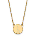 Sterling Silver Gold-plated LogoArt Alpha Epsilon Phi Sorority Symbol Extra Small Color Enamel Pendant 18 inch Necklace