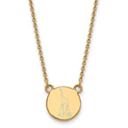 Sterling Silver Gold-plated LogoArt Alpha Epsilon Phi Sorority Symbol Extra Small Color Enamel Pendant 18 inch Necklace