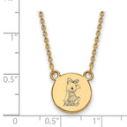 Sterling Silver Gold-plated LogoArt Alpha Xi Delta Sorority Symbol Small Color Enamel Pendant 18 inch Necklace