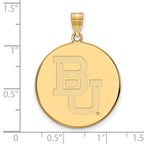 10k Gold LogoArt Baylor University Bears Extra Large Disc Pendant