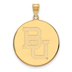 10k Gold LogoArt Baylor University Bears Extra Large Disc Pendant