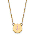Sterling Silver Gold-plated LogoArt Delta Gamma Sorority Symbol Small Color Enamel Pendant 18 inch Necklace