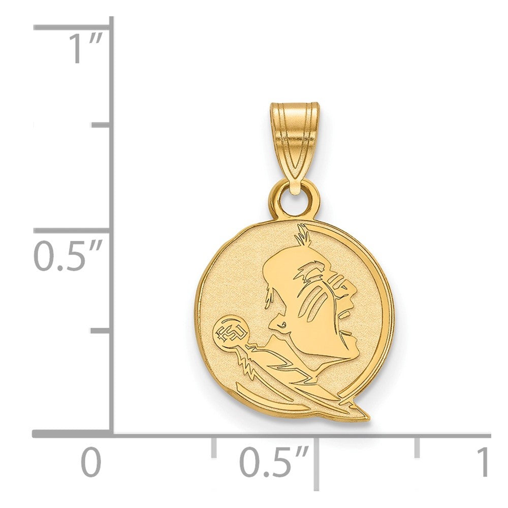 14k Gold LogoArt Florida State University Seminole Small Pendant