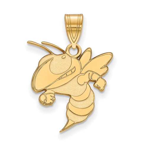 10k Gold LogoArt Georgia Institute of Technology Yellow Jacket Large Pendant