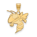 Sterling Silver Gold-plated LogoArt Georgia Institute of Technology Yellow Jacket Large Pendant