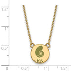 Sterling Silver Gold-plated LogoArt Kappa Delta Sorority Symbol Small Color Enamel Pendant 18 inch Necklace