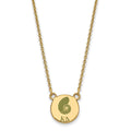 Sterling Silver Gold-plated LogoArt Kappa Delta Sorority Symbol Small Color Enamel Pendant 18 inch Necklace