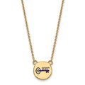 Sterling Silver Gold-plated LogoArt Kappa Kappa Gamma Sorority Symbol Small Color Enamel Pendant 18 inch Necklace