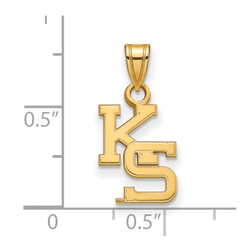 10k Gold LogoArt Kansas State University K-S Small Pendant