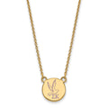 Sterling Silver Gold-plated LogoArt Sigma Kappa Sorority Symbol Small Color Enamel Pendant 18 inch Necklace