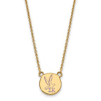 Sterling Silver Gold-plated LogoArt Sigma Kappa Sorority Symbol Small Color Enamel Pendant 18 inch Necklace