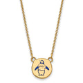 Sterling Silver Gold-plated LogoArt Theta Phi Alpha Sorority Symbol Small Color Enamel Pendant 18 inch Necklace