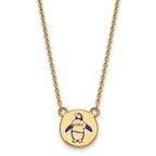 Sterling Silver Gold-plated LogoArt Theta Phi Alpha Sorority Symbol Small Color Enamel Pendant 18 inch Necklace