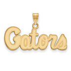 10k Gold LogoArt University of Florida Gators Script Small Pendant