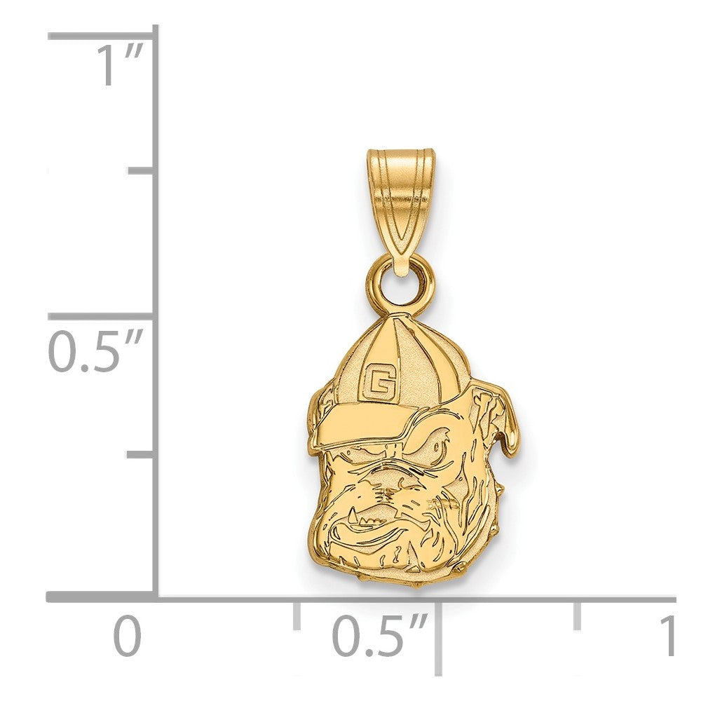 10k Gold LogoArt University of Georgia Bulldog Small Pendant