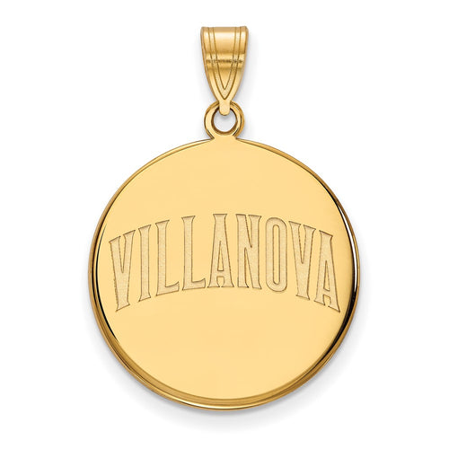 10k Gold LogoArt Villanova University Large Disc Pendant