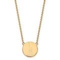 Sterling Silver Gold-plated LogoArt Alpha Epsilon Phi Sorority Symbol Large Color Enamel Pendant 18 inch Necklace
