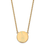 Sterling Silver Gold-plated LogoArt Alpha Epsilon Phi Sorority Symbol Large Color Enamel Pendant 18 inch Necklace