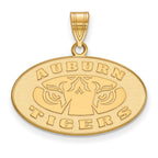 10k Gold LogoArt Auburn Tigers Medium Pendant