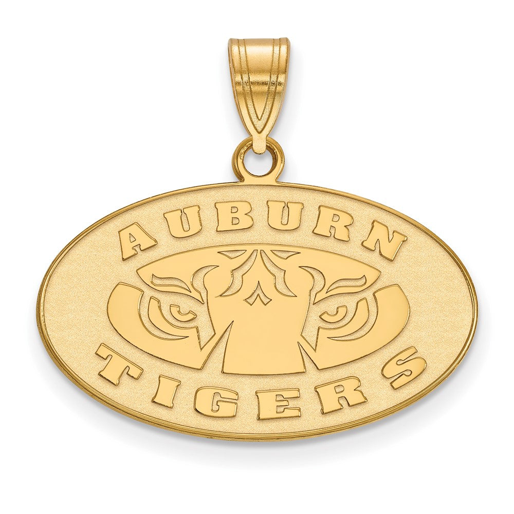 Sterling Silver Gold-plated LogoArt Auburn Tigers Medium Pendant