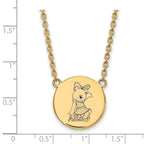 Sterling Silver Gold-plated LogoArt Alpha Xi Delta Sorority Symbol Large Color Enamel Pendant 18 inch Necklace